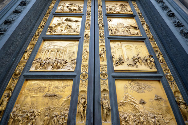 Флоренция - Восточный вход в Баптистерий - знаменитые Золотые Врата Рая