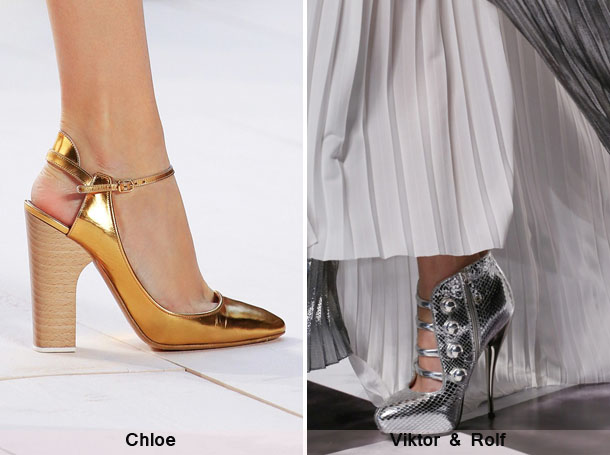 Модная обувь 2013 - металлический блеск 2