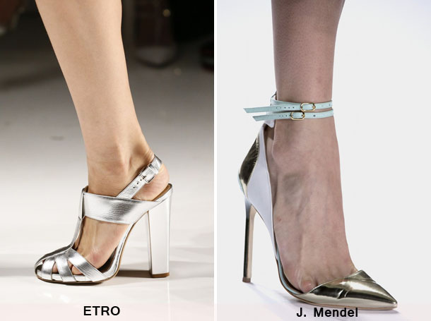 Модная обувь 2013 - металлический блеск