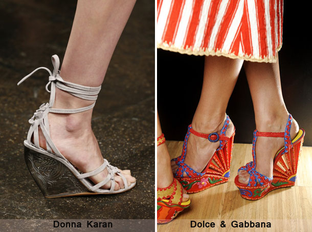Модная женская обувь сезона весна-лето 2013 - декор платформы и танкетки 2