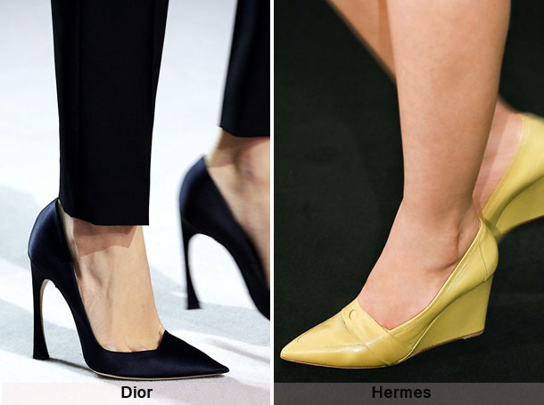 Модная женская обувь сезона весна-лето 2013 - туфли-лодочки и удлиненный носок