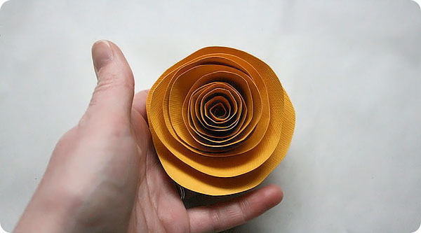 Объемный цветок из бумаги - придаем форму