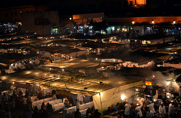 курорты марокко - площадь отрубленных голов джема эль-фна марракеш